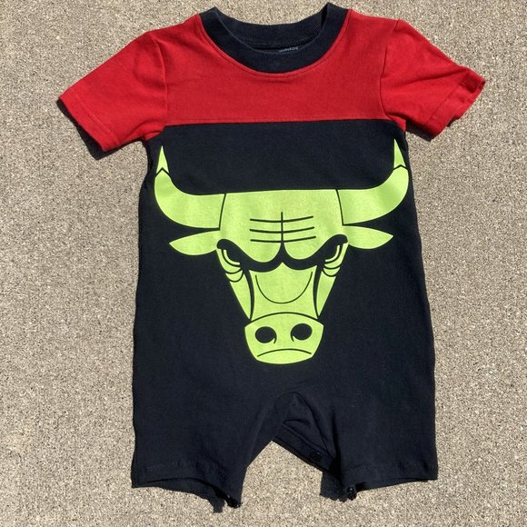 Chicago Bulls Basketball handmade t shirt toddler romper shorts 18 months - Picture 1 of 10